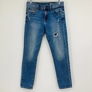 Gap Women's 27 Distressed Skinny Jeans Stretch Denim Ripped Holes